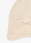 Berretto beige in maglia FRABONETTE / 23E4PF51BON808