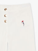 Jeans wide legs ecrù bambina CILOUETTE / 22E2PF81PAN001