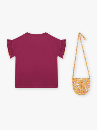 T-shirt ribes con motivo pantera e borsa con stampa a fiori bambina COVIETTE / 22E2PF92TMCD302