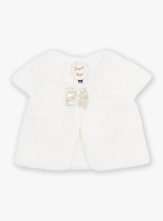 Gilet in pelliccia sintetica ecrù DAVALERIE / 22H1BF61CSM005