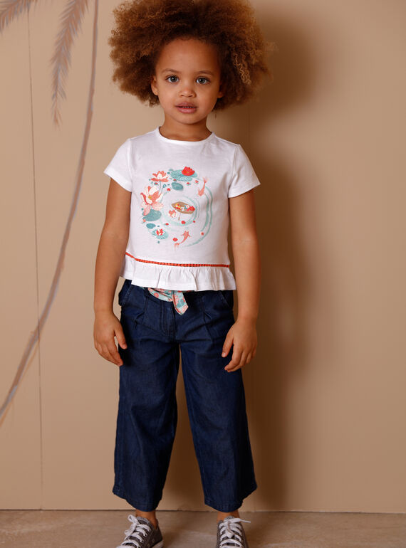Pantaloni ampi in denim con cintura ZEPALAZETTE / 21E2PFI1PANK005