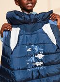 Giubbotto blu avio con cappuccio FRABLOCAGE / 23E3PG53BLO717