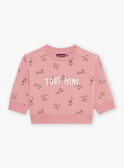 Felpa rosa con stampa animali FAGETIENNE / 23E1BGD2SWED332