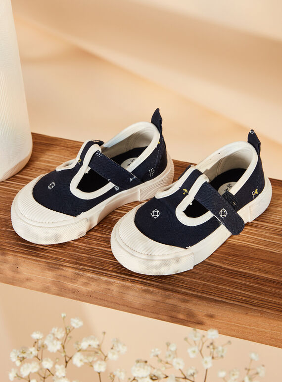 Sneakers aperte navy con stampa fantasia FIBASKET / 23N10BG31D16070