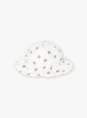 Cappellino in garza di cotone écru con stampa floreale LAANNA / 24H4BFI2CHA001