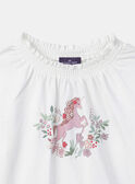 T-shirt con unicorno e fiori LADISHETTE / 24H2PFQ1TML001