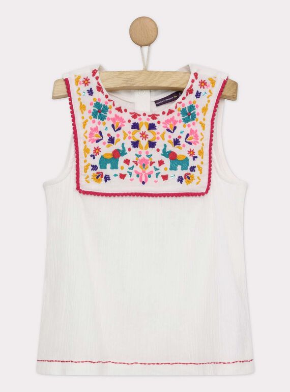 Camicia bianca con ricami ROUBELETTE / 19E2PFM1CHE001