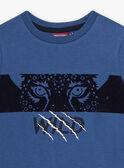 T-shirt blu indaco bambino CINOAGE / 22E3PGK2TMC703