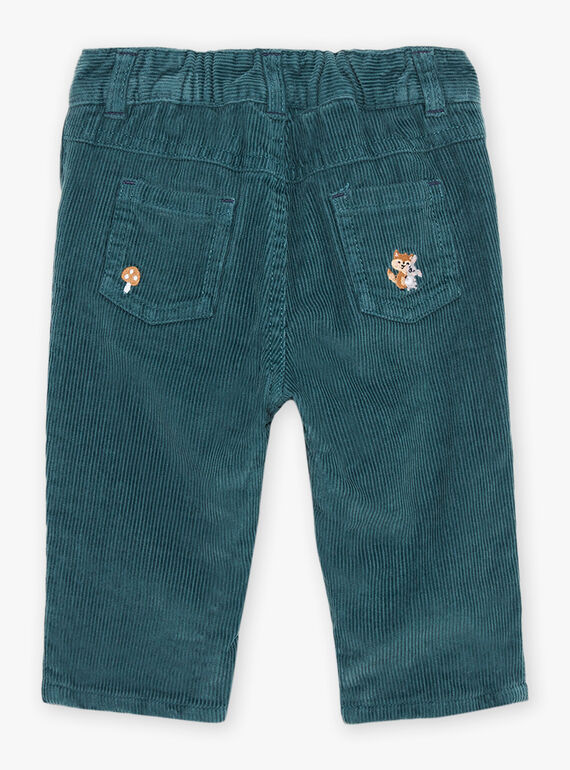 Pantaloni in velluto a costine petrolio DANOE / 22H1BGU2PAN714