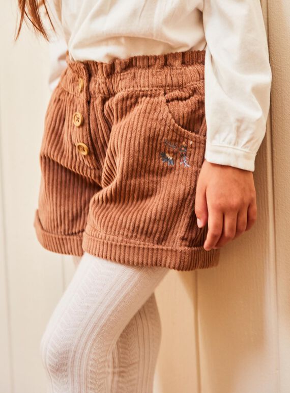 Shorts marrone scuro in velluto DIASHOETTE / 22H2PFY1SHOI802
