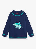 Maglia blu con motivo squalo bambino COMIDAGE / 22E3PGN1PULC231