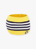 Scaldacollo navy  in maglia con stampa a righe FILARGO / 23E4BG51SNO070