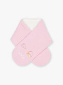 Sciarpa in maglia rosa antico con  orecchie 3D FIMARINE / 23E4BF51ECH030