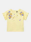 T-shirt gialla a fiori KOUETTE / 24E2PFD1TMCB104