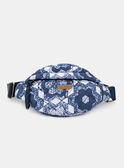 Marsupio blu e bianco matelassé con stampa a fiori LEPACHETTE / 24H4PFJ1BES001