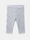 Leggings écru con stampa floreale LACELINE / 24H1BFJ1LG001