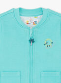 Cardigan turchese a costine ZATITOUAN / 21E1BGU1GIL202