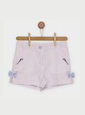 Shorts bianchi e malva ROLINAETTE / 19E2PFD1SHO328