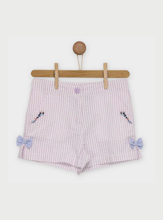 Shorts bianchi e malva ROLINAETTE / 19E2PFD1SHO328