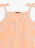 Abito a quadri ecrù bambina CHIVYETTE / 22E2PFM1RBS001