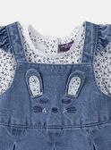 Set con body e scamiciato blu ed écru LACELIA / 24H1BFJ1ENS001