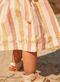 Abito e slip ecrù con stampa a righe FAUNA / 23E1BFP2ROB001