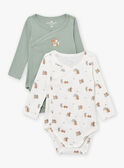2 body in cotone ecrù e kaki LOUIS / 24H0NG11BOD001