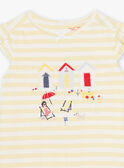 Camicia da notte a righe giallo sole bambina CHOUTETTE / 22E5PF52CHN102