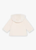 Giacca con cappuccio rosa chiaro in velluto GONINE / 23H0CFB1VES301