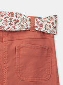 Pantalone rosso con cintura floreale KROPATETTE / 24E2PFE1PANE415