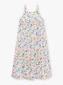 Abito midi in popeline panna con volant e stampa a fiori bambina CAUROBETTE 2 / 22E2PFU4RBSA001