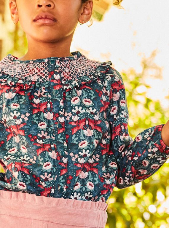 Blusa verde a fiori DUIBLETTE / 22H2PFZ1CHEG633
