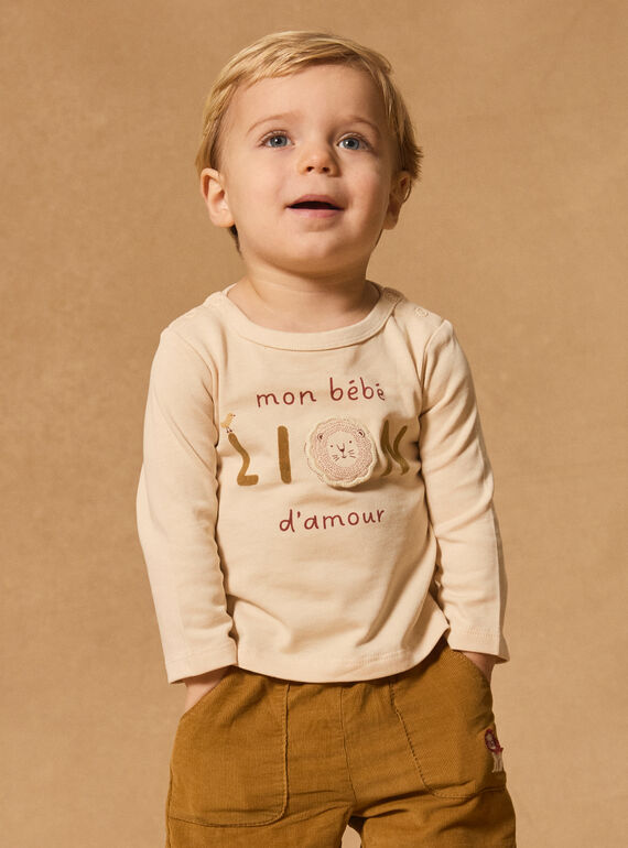 T-shirt a maniche lunghe con leone MAACHILE / 25E1BG71TML114