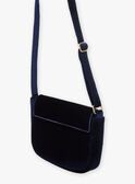 Borsa a tracolla navy in velluto GLYBAGETTE / 23H4PFN1BES070