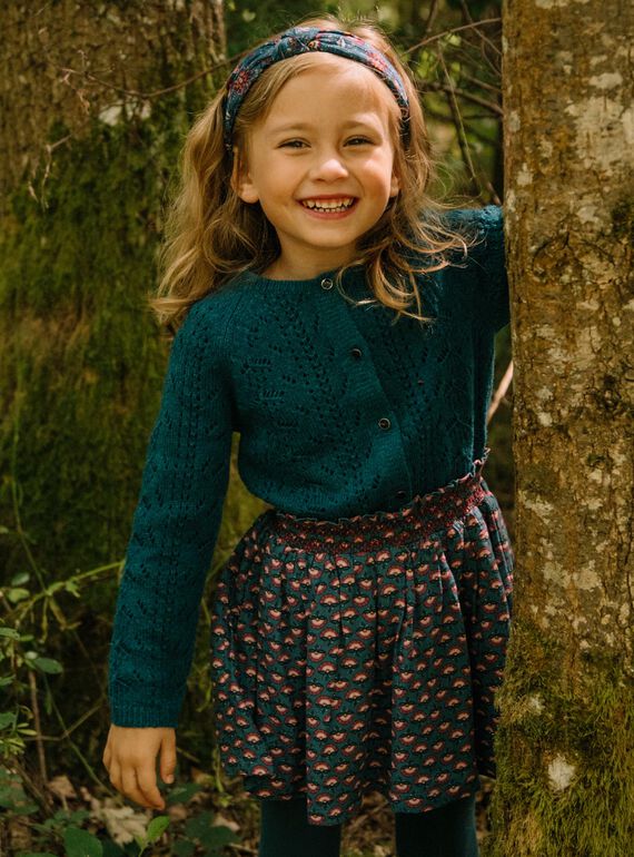 Cardigan traforato petrolio DYZETTE / 22H2PFU1CAR714