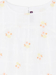 Camicia bianca e gialla bambina ZIBOETTE / 21E2PFO1CHE000