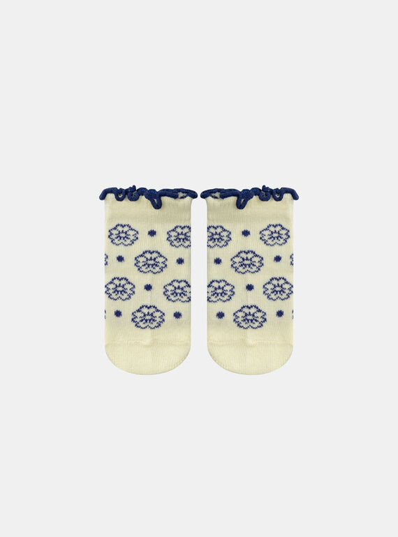 Calze Jacquard a Fiori Giallo pallido KAULINE / 24E4BFR1SOQ103