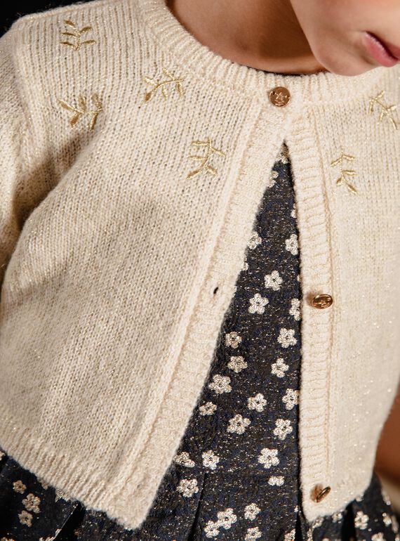 Cardigan corto con stampa foglie DAEMETTE / 22H2PF61CAR005