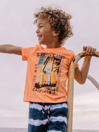 T-shirt arancione fluo Surf 22E3PGV2TMCE411