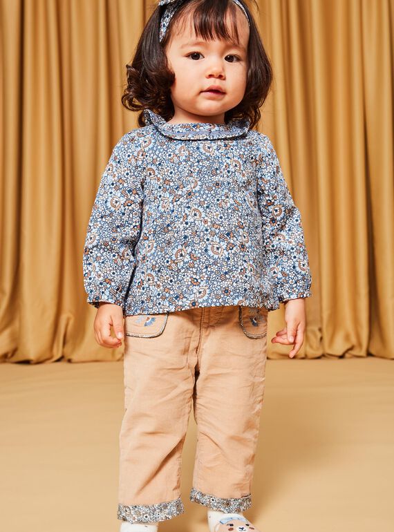 Pantaloni beige in velluto a costine DAREGINE / 22H1BFY1PANI820