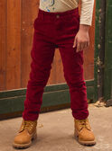 Pantaloni di velluto rosso LAROVAGE / 24H3PGR2PAN501
