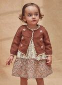 Cardigan color cioccolato con fantasia traforata KAIRENE / 24E1BFC1CAR815