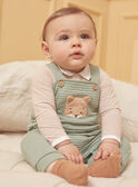 Set body, salopette e calze kaki e nocciola LOIC / 24H0CG12ENS604