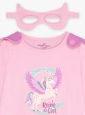 Set di pigiami rosa a tema unicorno KUIZETTE 1 / 24E5PF71PYTD301