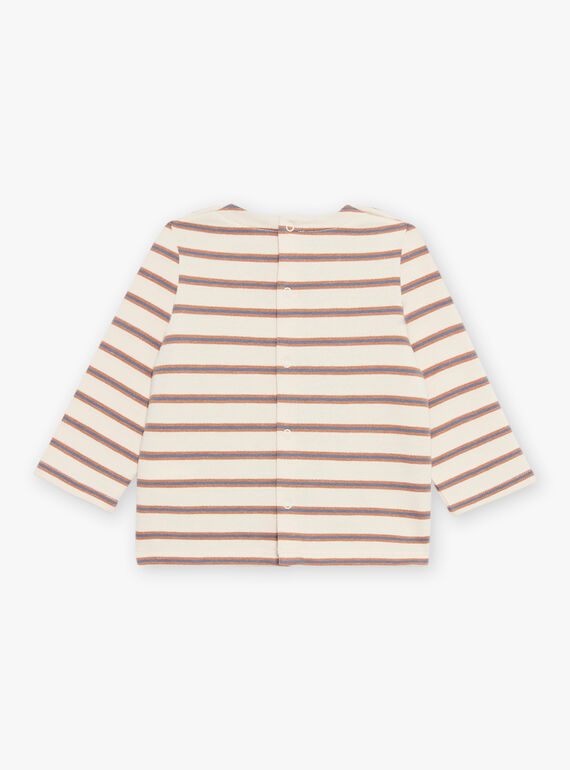 T-shirt a righe beige DASAM / 22H1BGY3TMLA001