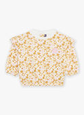 Top sportivo écru con stampa a fiori FABABY / 23E1BF81JGH001