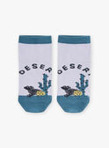Calzini lilla e petrolio con motivo jacquard deserto FLANAGE / 23E4PGO1SOBH700