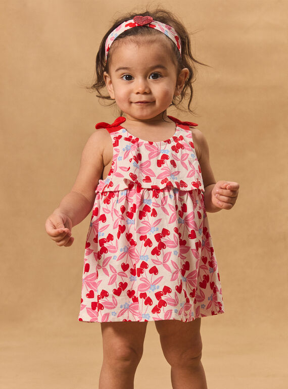 Abito body con stampa ciliegie e cuori MAULINE / 25E1BFQ1ROB000