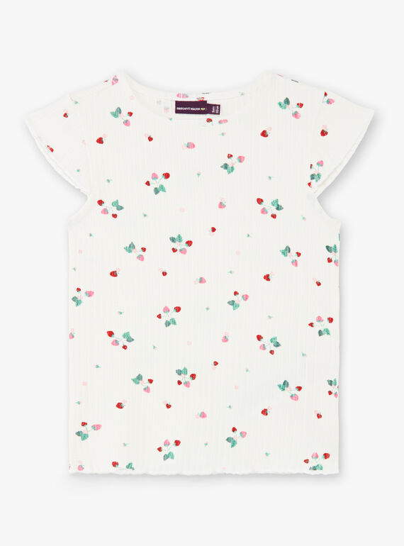 T-shirt bianca stampa fragola ZETIZETTE 2 / 21E2PFJ2TMC001
