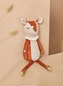 Peluche nascita Cervo beige e arancione GORDANA / 23H0AFB1JOU007